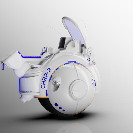 Monowheel design game-ready and concept.