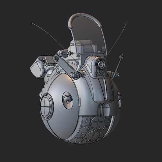 Sci-fi Monowheel Plasticity